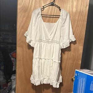 White Ruffle Dress